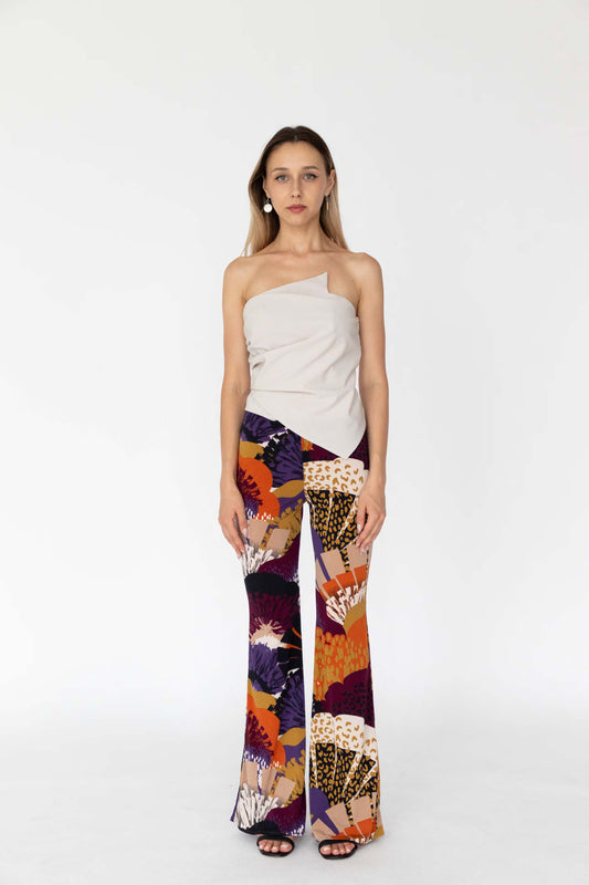 Abstract Summer Flare Pants